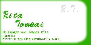 rita tompai business card